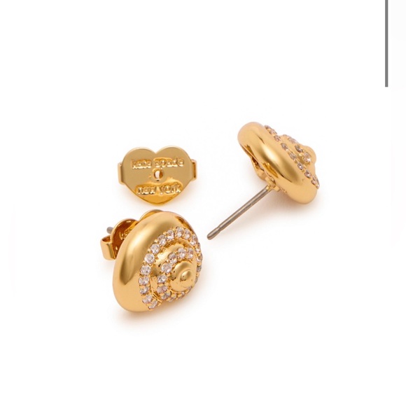 Kate Spade New York Pavé Seashell Stud Earrings ~ NEW~ - Picture 9 of 10